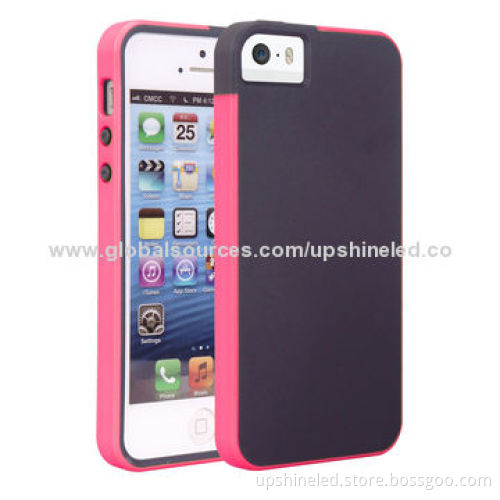 Double Colors Shock Absorbing TPU Cases for iPhone 5/5S, Customized Logos Available